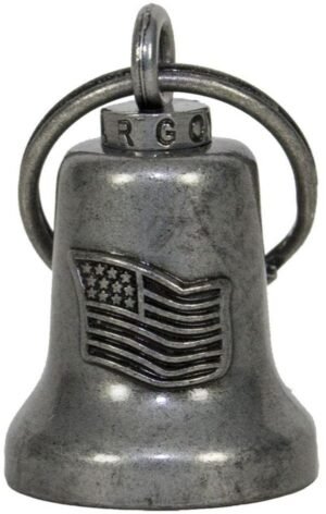 American Flag - Gun Metal Motorcycle Ride Bell - SKU GRL-BL21-GM-DL