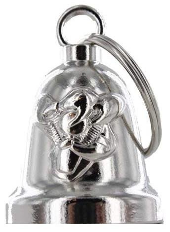 Gripping V-Twin Engine - Chrome Motorcycle Ride Bell - SKU GRL-BLC28-DL