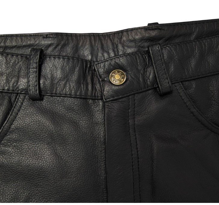 Leather Chap Pants - Men's - Side Zipper - Motorcycle - C1002-88-DL - Image 5