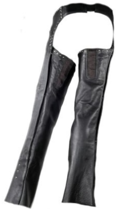 Women's Low Rise Leather Chaps - Studs - Premium Leather - C1007-11-DL - Image 2