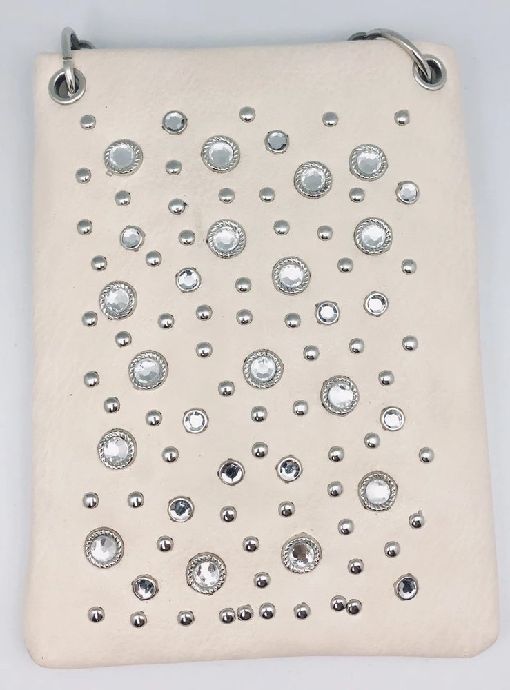 Pewter Crossbody Handbag With Crystal Bling - CHIC07-PWTR-DS
