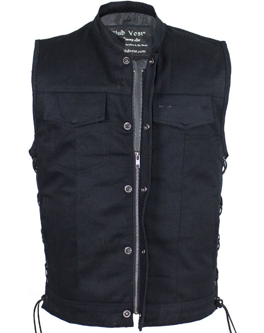 Denim Motorcycle Club Vest - Men's - Up To Size 60 - Big and Tall - CL-MV9320-ZIP-BD-DL - Image 8