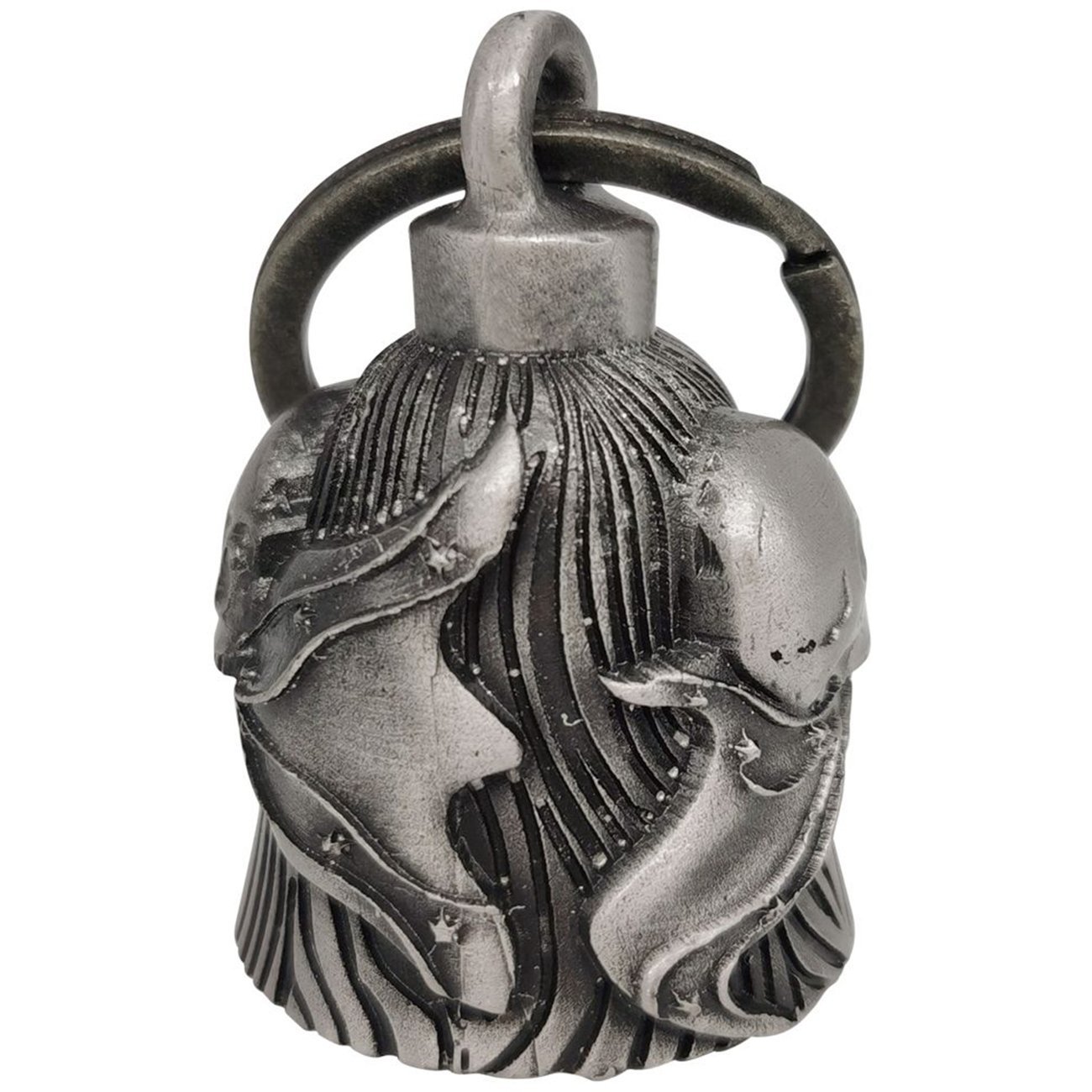 Motorcycle Ride Bell - 3D - Skull With Rebel Flag - Spirit Bell - Gremlin - DBL17-L-DL - Image 2