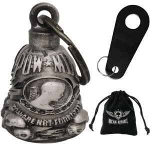 Motorcycle Ride Bell - 3D - POW MIA - Not Forgotten - Spirit Bell - Gremlin - DBL9-L-DL