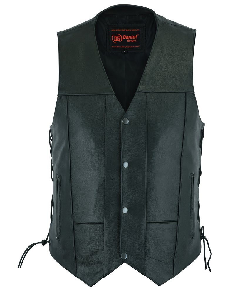 Leather Motorcycle Vest - Men's - 10 Pockets - Utility - Up To 8XL - Line Ranger - RC100-RC - Image 15