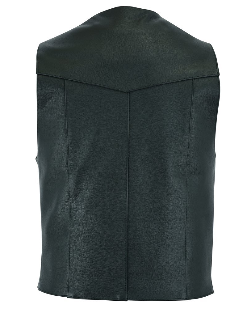 Leather Motorcycle Vest - Men's - Plain Sides - Up To Size 66 - Quiet Ride - RC104-RC - Image 15