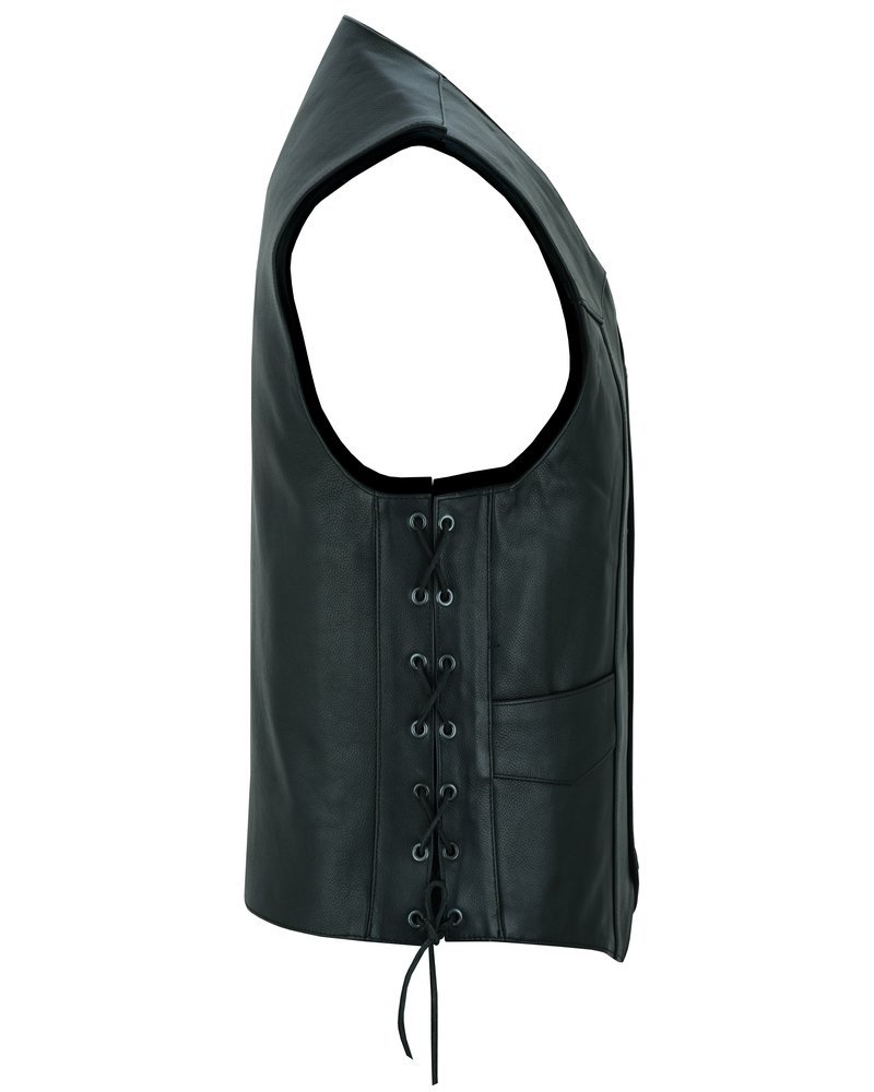 Leather Motorcycle Vest - Men's - Gun Pockets - Up To 9XL - ThunderLace - RC111-RC - Image 17
