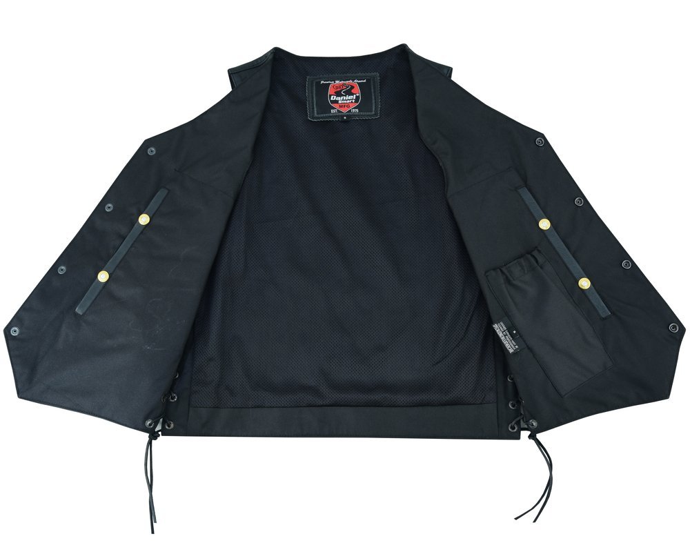 Leather Motorcycle Vest - Men's - Gun Pockets - Up To 8XL - Guild Gold - RC122-RC - Image 7