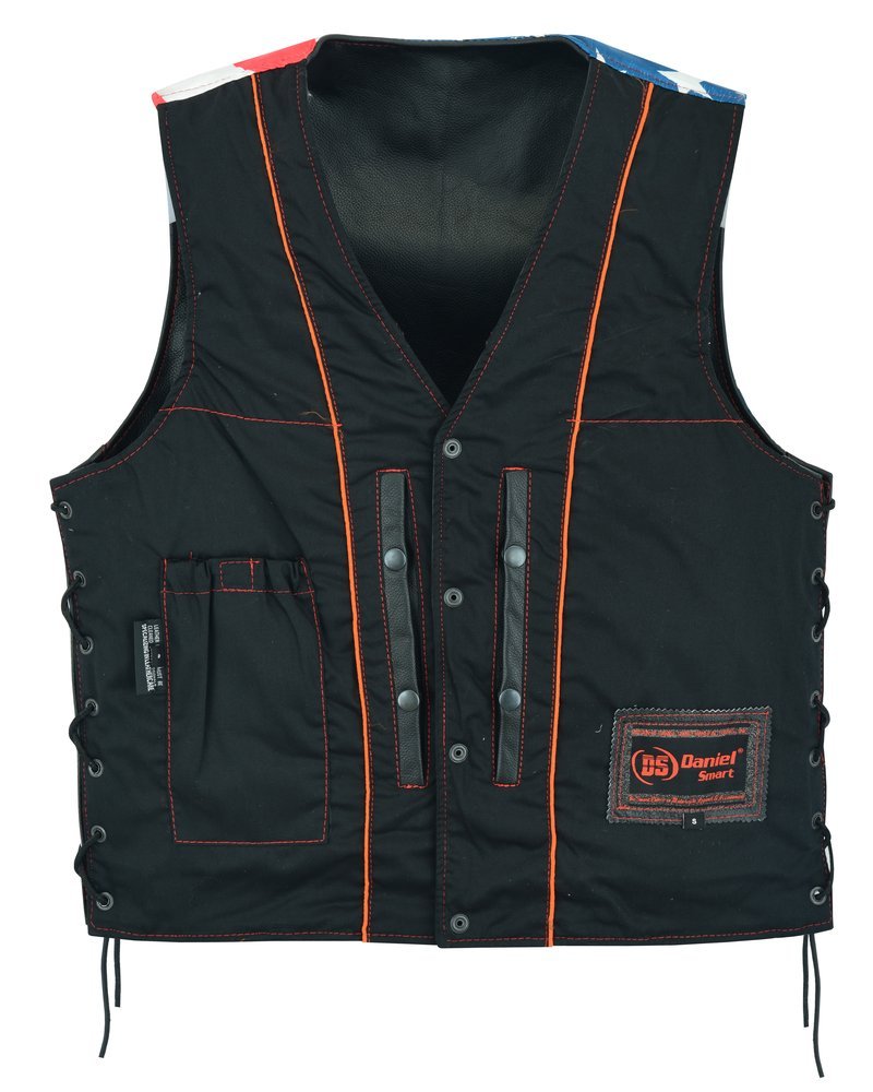 Leather Motorcycle Vest - Men's - Honor Ride - USA Flag Liner - Up To 8XL - Tribute - RC156-RC - Image 21