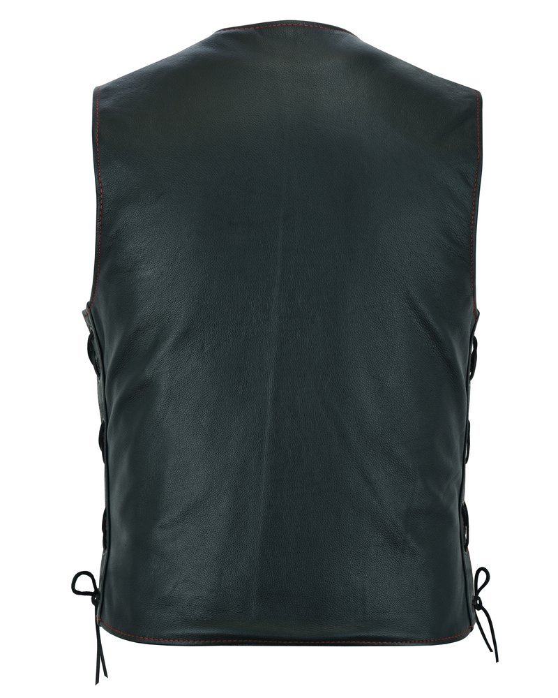 Leather Motorcycle Vest - Men's - Honor Ride - USA Flag Liner - Up To 8XL - Tribute - RC156-RC - Image 13