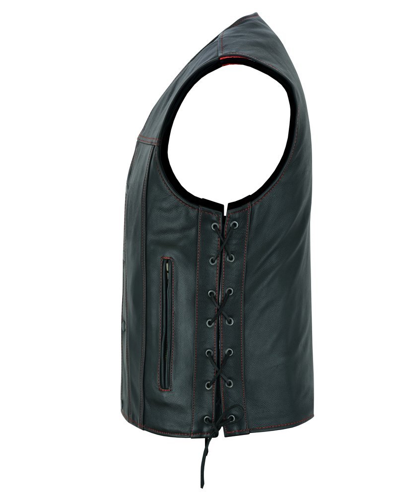 Leather Motorcycle Vest - Men's - Honor Ride - USA Flag Liner - Up To 8XL - Tribute - RC156-RC - Image 19