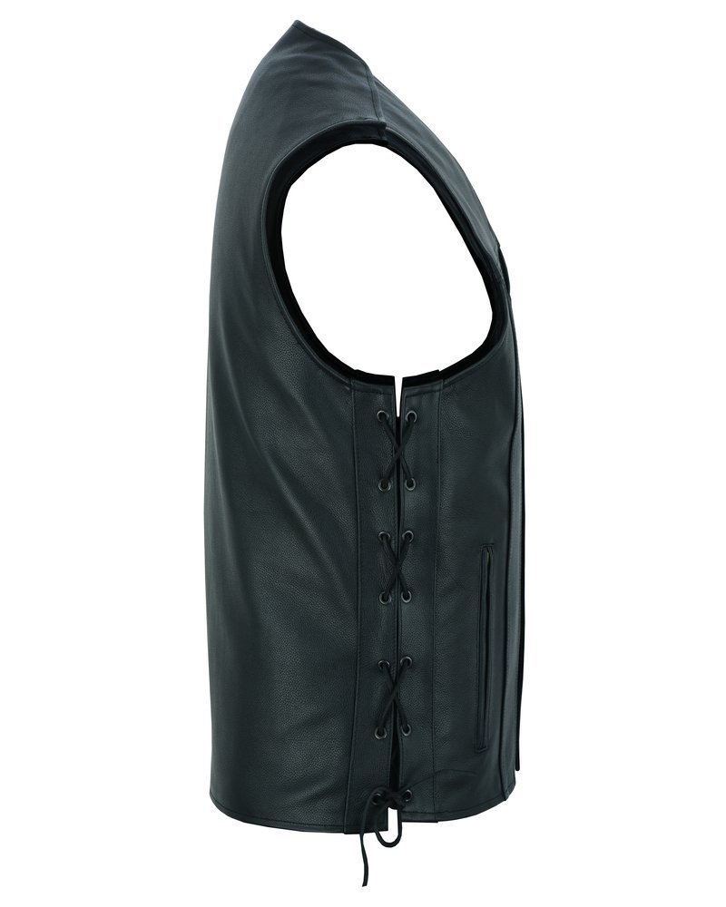 Leather Motorcycle Vest - Men's -Up To Size 8XL - Tapered Bottom - Big and Tall - Curated - RC161-TALL-RC - Image 14