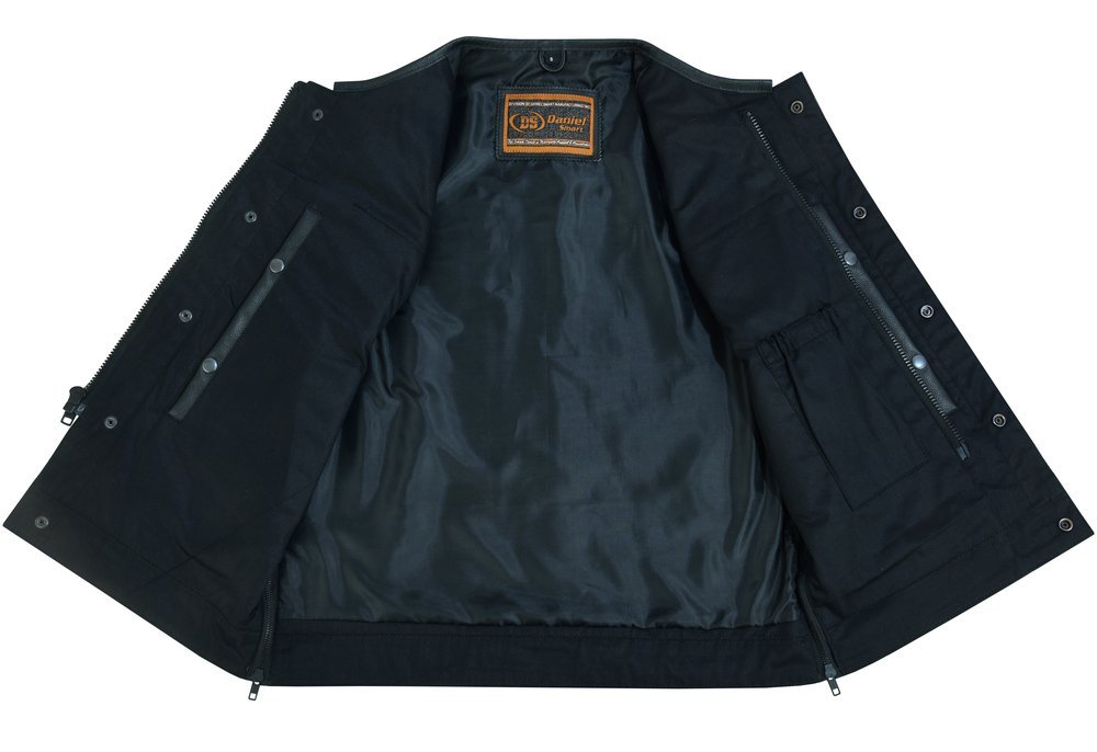 Leather Motorcycle Vest - Men's - Gun Pockets - Up To 12XL - Big and Tall - Titan Shade Eclipse - RC177-RC - Image 14