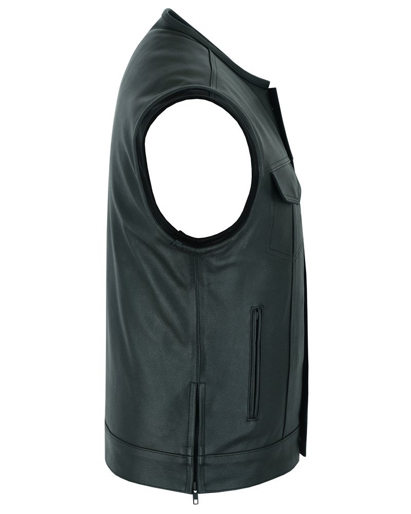 Leather Motorcycle Vest - Men's - Gun Pockets - Up To 12XL - Big and Tall - Titan Shade Eclipse - RC177-RC - Image 18