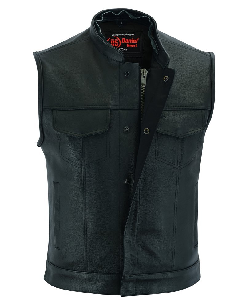 Leather Motorcycle Vest - Men's - Gun Pockets - Hoodie - Up To 12XL - Big and Tall - Versa - RC182-RC - Image 20