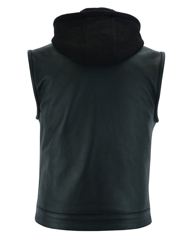 Leather Motorcycle Vest - Men's - Gun Pockets - Hoodie - Up To 12XL - Big and Tall - Versa - RC182-RC - Image 22