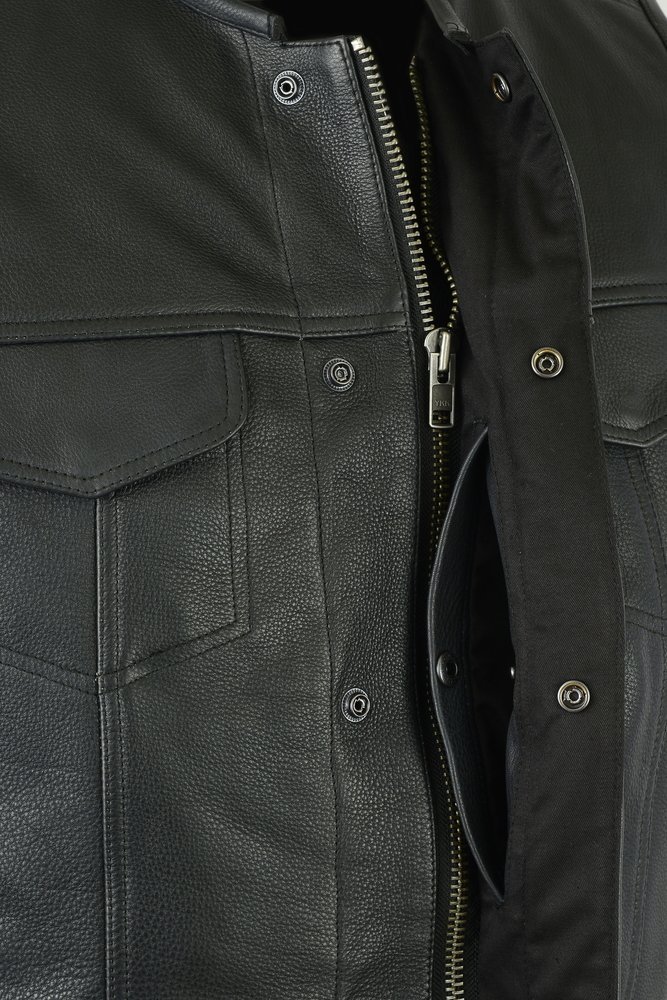 Leather Motorcycle Vest - Men's - Upgraded Club - Up To 12XL - PICK-RC188-RC - Image 3