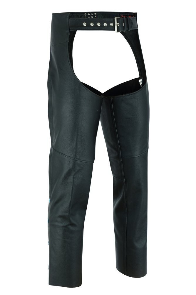 Men's Leather Chaps - Motorcycle - Unisex - Big - Up To 10XL - DS-400-DS - Image 3