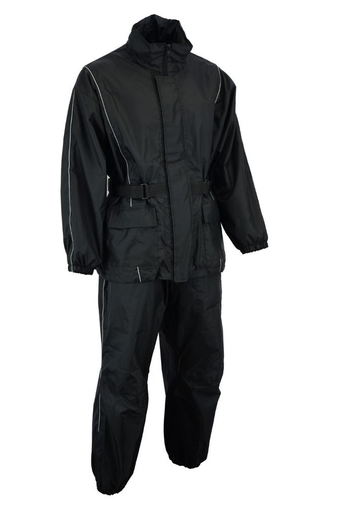 Rain Suit - Men's - Waterproof - Motorcycle - Black - DS589-DS - Image 3