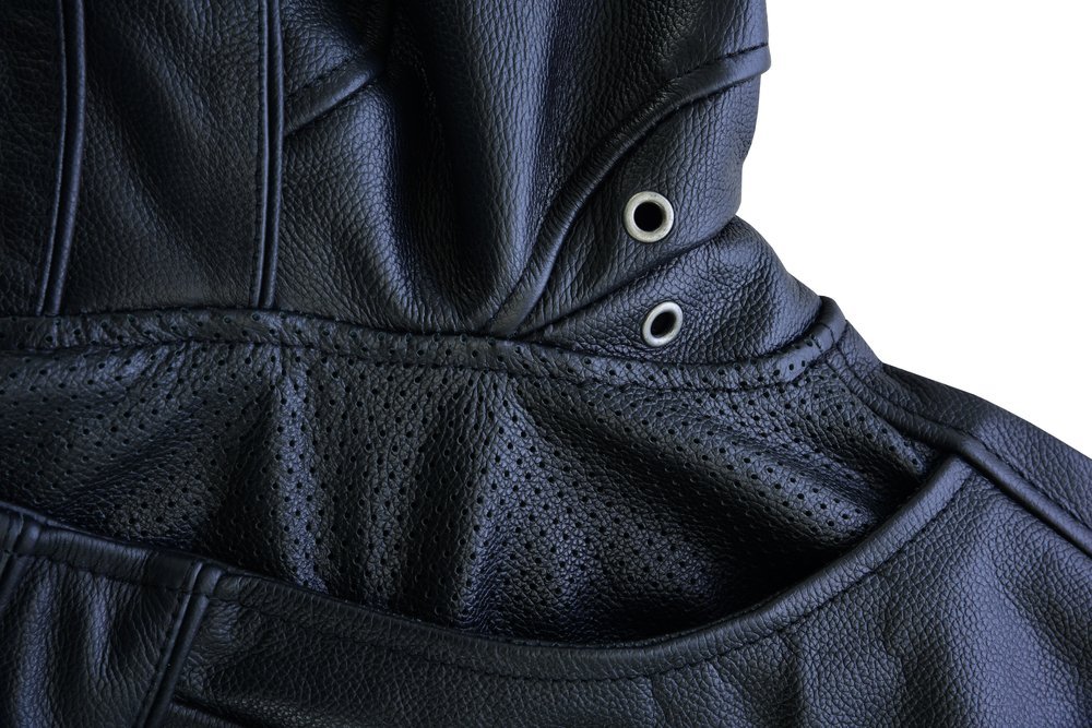 Leather Motorcycle Jacket - Men's - Biker - Big and Tall - Racer - DS701TALL-DS - Image 14