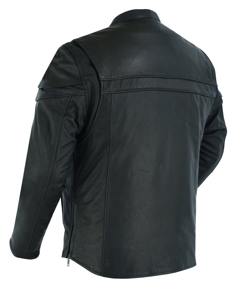 Leather Motorcycle Jacket - Crossover - Lightweight - Racer - DS768-DS - Image 9