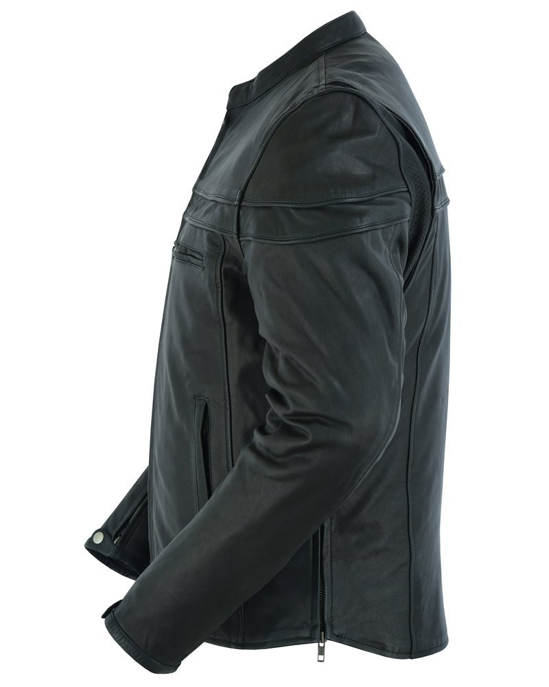 Leather Motorcycle Jacket - Crossover - Lightweight - Racer - DS768-DS - Image 10