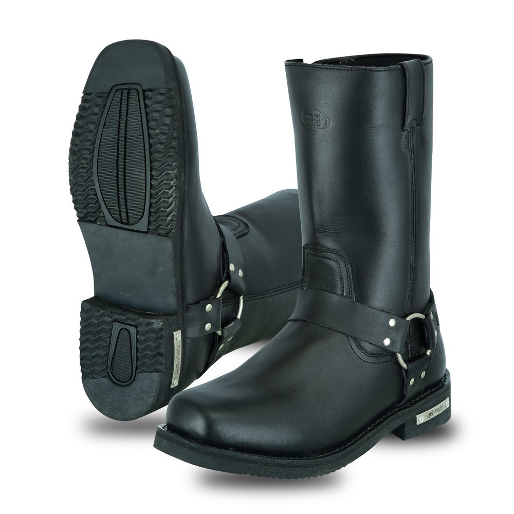 Leather Motorcycle Boots- Men's - Waterproof - Harness - DS9739-DS - Image 2