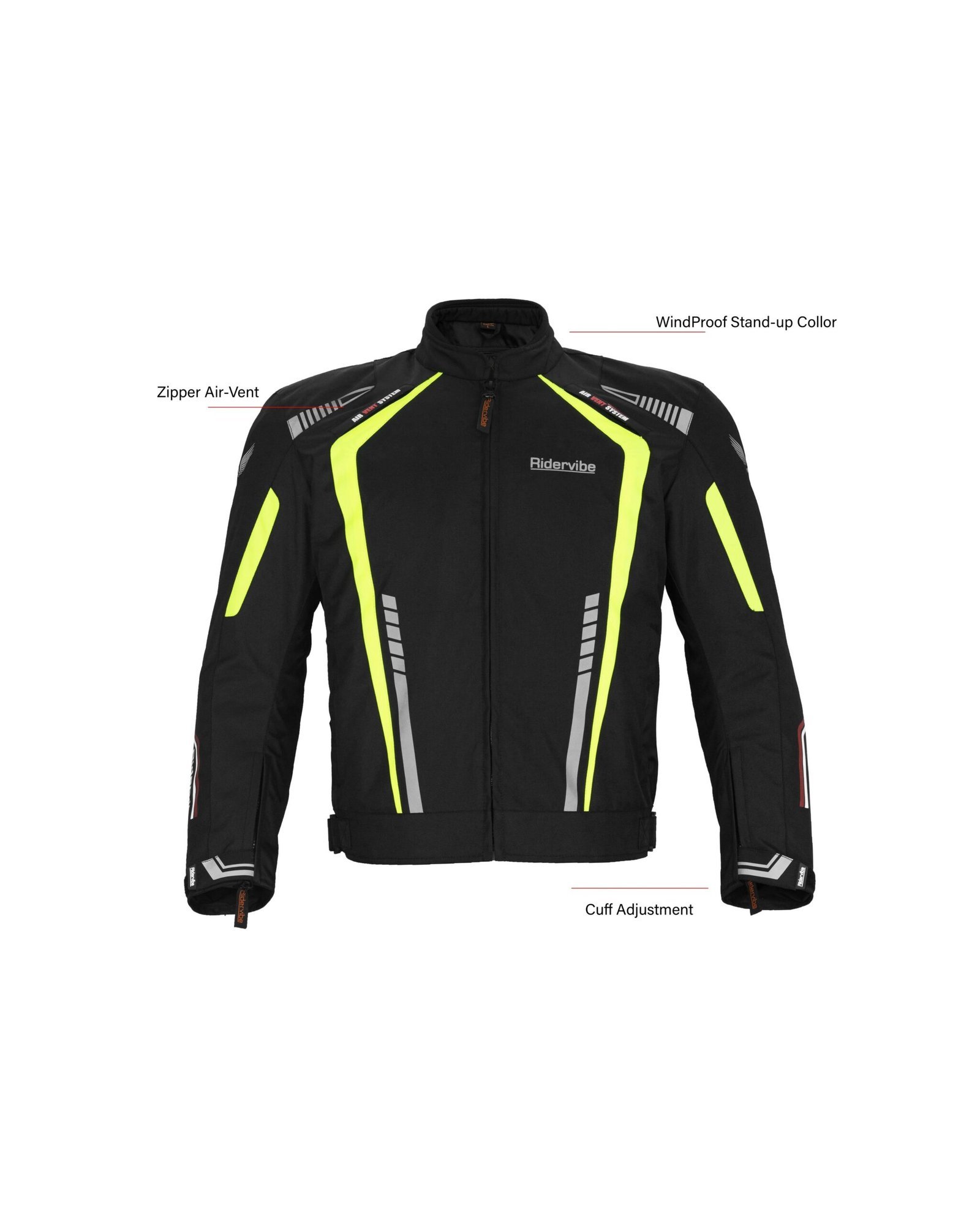 Motorcycle Jacket - Men's - Racer - Nylon Mesh - FS-SP1301-NEON-DL - Image 7