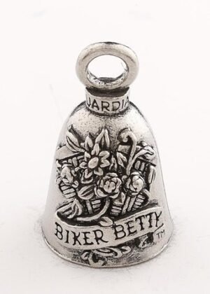 Biker Betty - Pewter - Motorcycle Guardian Bell - Made In USA - SKU GB-BIKER-BETTY-DS