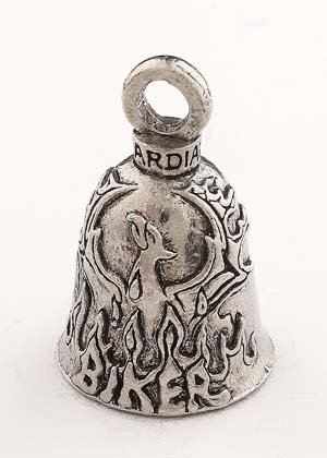 Phoenix Biker - Pewter - Motorcycle Guardian Bell® - Made In USA - SKU GB-PHOENIX-BIK-DS