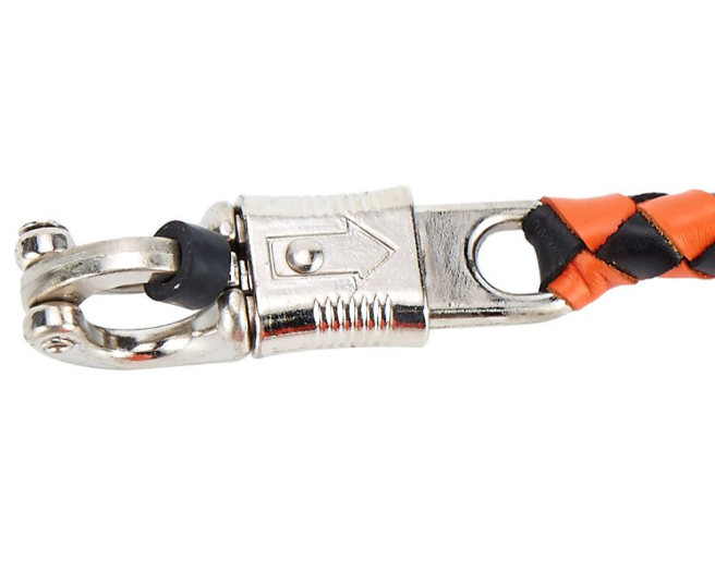 Get Back Whip - Black and Orange Leather - With 8 Ball - 42 Inches - GBW9-BALL8-DL - Image 3