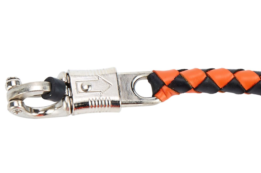 Get Back Whip in Black and Orange Leather With White Pool Ball - 42 Inches - GBW9-WHITE-BALL-DL - Image 3