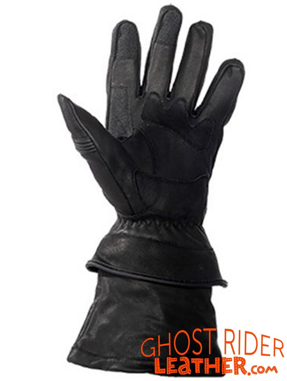 Leather Gloves - Men's - Gauntlet - Riding - Zip Off Cuffs - GLZ63-DL - Image 4