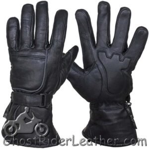 Leather Gloves - Men's - Waterproof - Reflective - Gauntlet - GLZ85-11N-DL