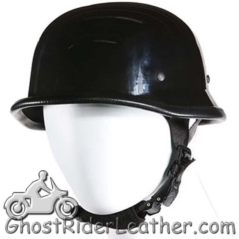 Novelty Motorcycle Helmet - Flat or Gloss Black - German - H402-H502-11-DL - Image 2