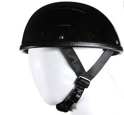 Novelty Motorcycle Helmet - Gloss Black - EZ Rider - H405-11-DL - Image 2