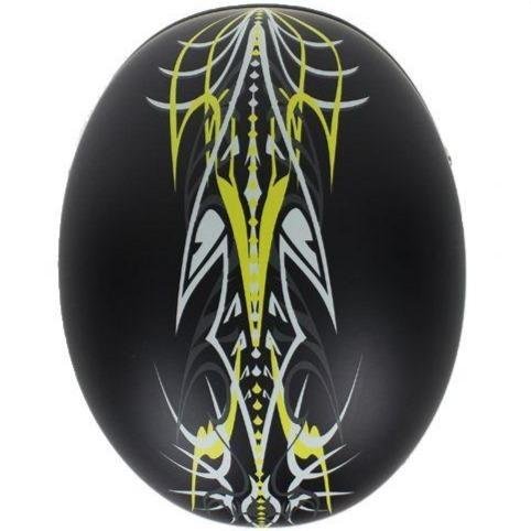 Novelty Motorcycle Helmet - Yellow Sun Grazer - Shorty - H501-D6-YELLOW-DL - Image 6