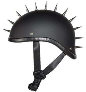 Novelty Motorcycle Helmet - Gloss or Flat Black - Spiked Gladiator - H403-H503-02-DL