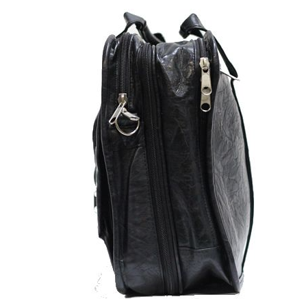 Laptop Bag - Messenger Bags - Black PVC - L14-DL - Image 2