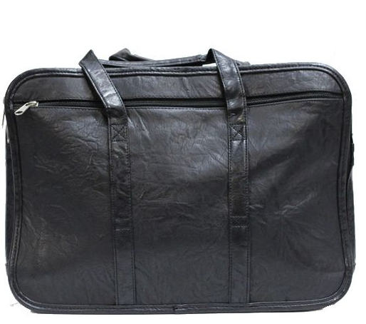 Laptop Bag - Messenger Bags - Black PVC - L14-DL - Image 3