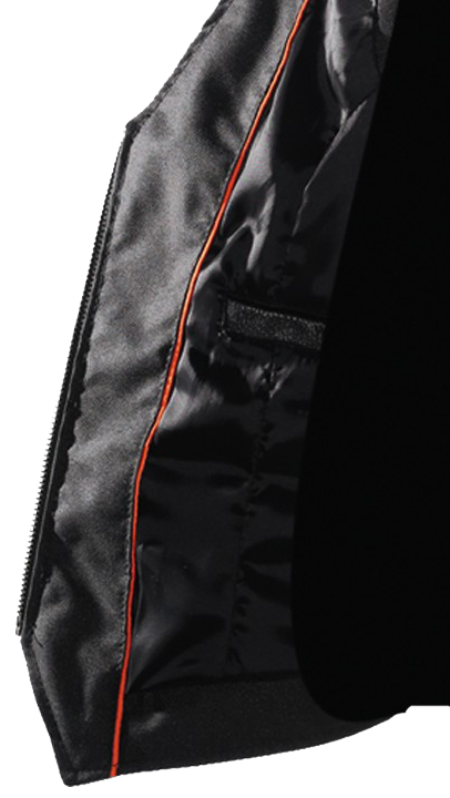 Leather Motorcycle Vest - Women's - Naked - Zippers - LV8507-11-DL - Image 3