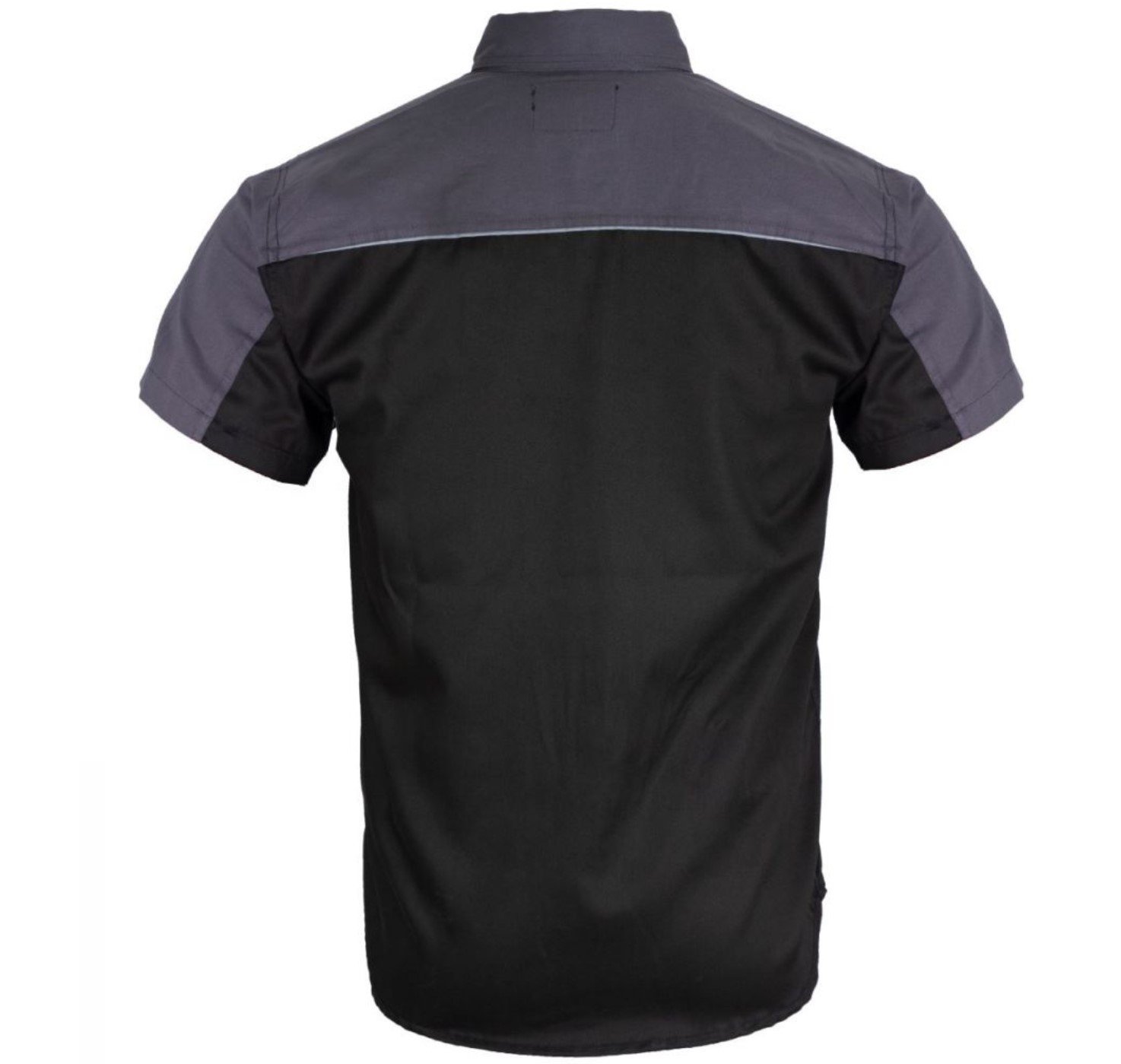 Motorcycle Mechanic Shirt - Men's - Black and Gray - Up To Size 4XL - MECS-BLK-GREY-DL - Image 2