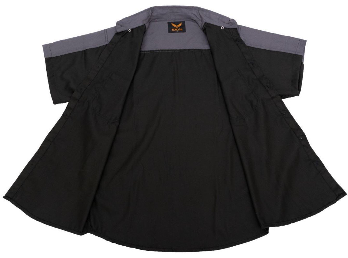 Motorcycle Mechanic Shirt - Men's - Black and Gray - Up To Size 4XL - MECS-BLK-GREY-DL - Image 3