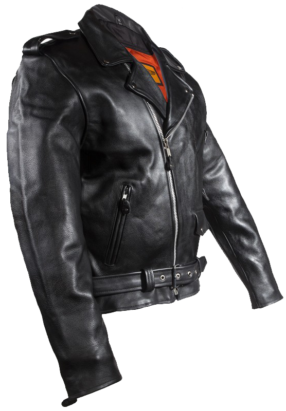 Naked Leather Motorcycle Police Style Jacket with Side Laces and Vents - Up To Size 72 - SKU MJ201-NK-DL - Image 4