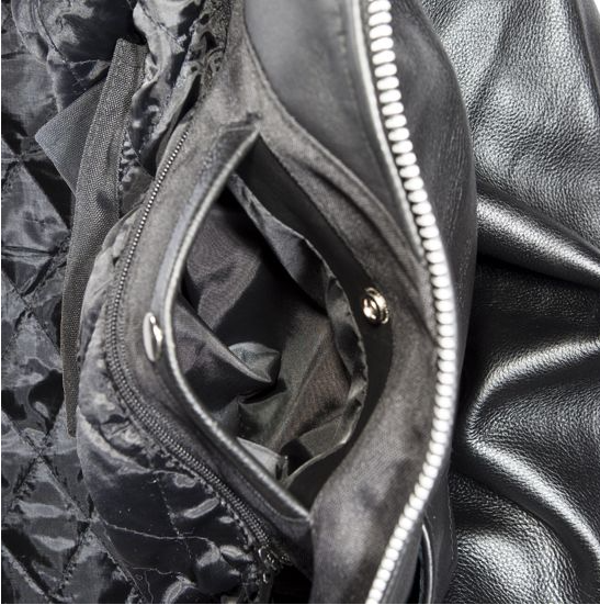 Leather Motorcycle Police Style Jacket with Side Laces and Vents - Up To Size 72 - SKU MJ201-SS-DL - Image 6
