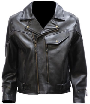 Leather Motorcycle Jacket - Men's - Braid - Pistol Pete - MJ708-SS-DL