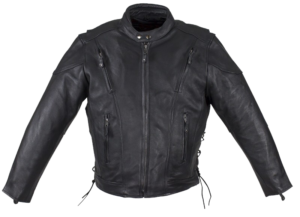 Leather Motorcycle Jacket - Men's - Racer - Gun Pockets - MJ711-DL