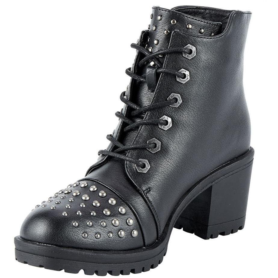 Motorcycle Boots - Women's - Chunky Heels - Biker Boots - MR-BTL7002-DL - Image 5