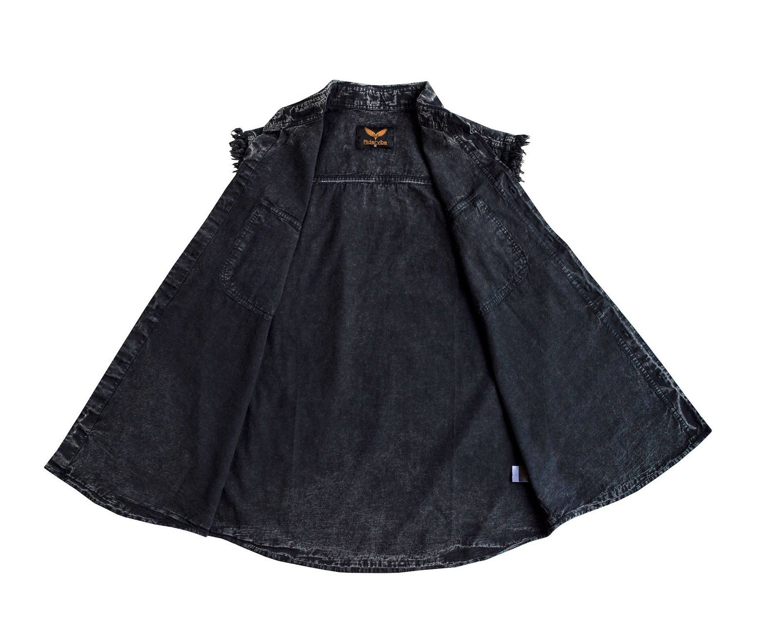 Denim Work Shirt - Men's - Black - Sleeveless - Up To 4XL - MSLW-BLK-DL - Image 4
