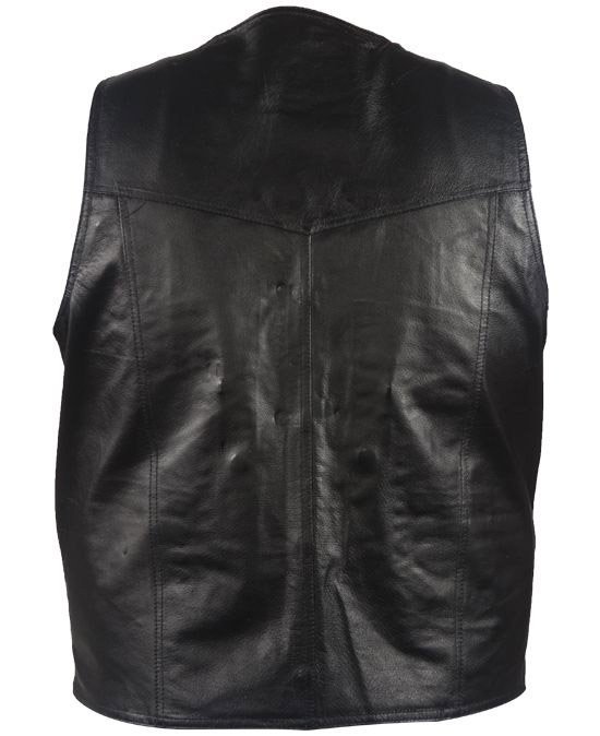 Leather Motorcycle Vest - Men's - Discontinued - MV1302-DL - Image 2